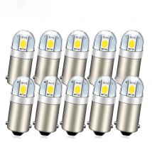 RUIANDSION 10X BA9S T4W 3030SMD Car License Plate Light Reading Dome Lamp LED Instrument Bulb Non Polar 6V 12V 200Lm 6000K 4300K