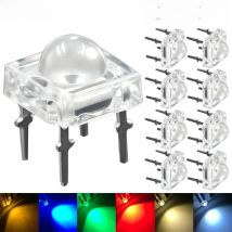100Pcs Min F5 5mm Diode Led Bulb Dome Flux Water Clear Piranha Lamp Bead DIY Emitting holiday Party Halloween Decorations Light