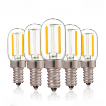 GANRILAND Vintage 1W Low Voltage Led Lamp Bulbs Decorative Tubular E12 E14 Screw Base Warm White 2700K T22 Cabin RV Light Bulb