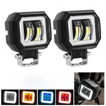 3inch Beam Headlight LED Work Light Bar Spot Driving LED Work Lamp Fog Pods Halo Offroad 4WD Car Boat Truck SUV Pickup ATV