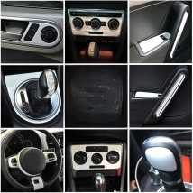 White Interior Styling Center Gear Panel Cover AC Control Moulding Trim for Volkswagen Beetle 2013 2014 2015 2016 2017 2018