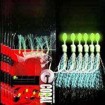 TAKBAS 1/5 Packs Sabiki Rigs, Fishing Bait Rigs, Luminous Sea Fishing Rig with High Carbon Fishing Hooks,for Fresh/Saltwater