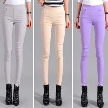 High Elastic Pants Womens  Pencil Push Up Butt Lifting Straight Comfort Korean Style XL Good Stretchy Trouses