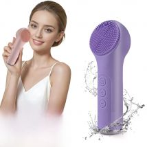 Sonic Waterproof Facial Cleansing Brush for Women Heating Massage Rechargeable Exfoliating Electric Face Scrubber Cleanser Brush