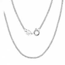 Rinntin 925 Sterling Silver Italian Handmade 1.2mm Chopin Chain Necklace for Women Fashion Simple Basic Neck Chain Jewelry SC53