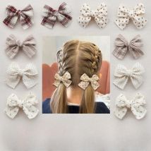 Elegant Bows hair clip, Lovely Children's Headwear, Cute Baby Hair Accessories, Trendy Full Coverage Fabric Hairpin for Girls