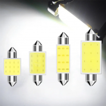 10Pcs/Lot White COB C5W LED Bulbs 12V 24V Car Auto Festoon Dome Interior LED Lights Lamp Roof Reading Bulb 31mm 36mm 39mm 41mm