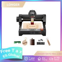 LONGER RAY5 Mini Laser Engraver 2.5W, 12,000mm/min, 0.04mm Precision, 130*140mm Working Area, LightBurn/LaserGRBL,300+ Materials