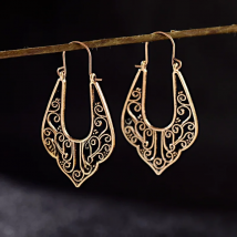 Women's Afghani Blue Flower Tassel Indian Jhumka Earrings Bohemian Retro Tibetan Earrings Oorbellen