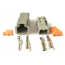 1 Set Deutsch DTP Gray 2 Pin Male Female Waterproof Electrical Auto Connector DTP06-2S DTP04-2P