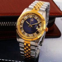 2016 Luxury HK REGINALD Brand Wrist Watch Golden Blue Quartz Watch Dress Party 50m Water Resistant Man Woman Lovers Wristwatches