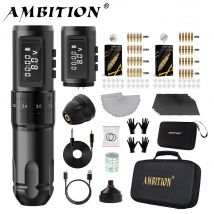 Ambition MARS-U Kit de máquina de tatuaje batería inalámbrica pluma de tatuaje carrera ajustable 2,2-4,2mm Motor profesional sin núcleo 1800mAh