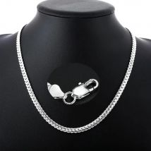 20-60cm 925 sterling Silver luxury brand design noble Necklace Chain For Woman Men Fashion Wedding Engagement Jewelry