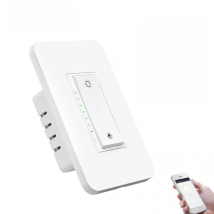 Milfra Tuya WiFi Dimmer Light Switch 3 Way One-key Smart Dimmable Switches Voice Remote Control Works with Alexa Google Home