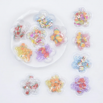 32Pcs PVC Filling Shake Fruits Clay & Crystal Diamonds Flower Applique for DIY Hat Headwear Hair Clips Bow Decor Accessories