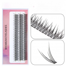Moonlily Premium Fishtail Eyelashes Individual Cluster Eyelash Extension V Sahpe Plant Grafting False Makeup Faux Cils Lashes