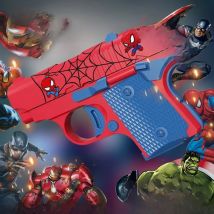 Disney SpiderMan Detachable Carrot Gun Model Marvel The Avengers Iron Man Captain America Hulk Anime Peripheral Toy Kids Gifts