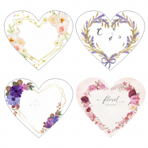 Custom Logo Wedding Birthday Party Sticker Heart Stickers Customize Text Labels Personalized Valentine's Day Engagement Decor