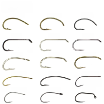 Vtwins  50 Classic Barb Barbless Fishing Fly Hook Dry Fly Wet Fly Jig Nymph Shrimps Nymph Caddis Streamer Fly Tying Hook #2-#2/0