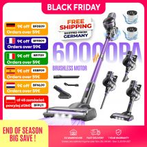 Inse S7P Aspirapolvere Senza Fili, 60KPa, Batteria Rimovibile,Tazza di Raccolta Polveri da 1,3L, per 50 Minuti, per Pavimenti, Tappeti e Capelli