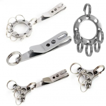 1/5pcs EDC Bag Clip with Key Ring Carabiner Stainless Steel Outdoor Quicklink Tool
