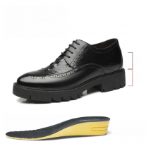 Lift 4/7/9cm Men Elevator Dress Shoes Men Oxford Elegant Formal Shoes Office Height Increasing Brogues Platform Mens Footwear