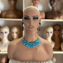 Multipurpose Mannequin Head With Shoulders Make-Up Dummy Head For Wigs Mannequins Bust Wig Display Head Realistic Female Head