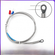 5mm Hole Washer Thermocouple Temperature Sensor Probe K E Type 1/2/3/4/5M Cable For Industrial Temperature Controller
