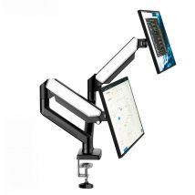 Nearhub MS-002 Monitor Arm Dual Arm With C-Clamp & Grommet Mount,Flexible Adjustment Effortless Installation Monitor Arm
