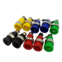 4mm banana socket Insulated Safety 4mm Banana Female Jack Panel Mount Socket Binding Post Connector 10Pcs