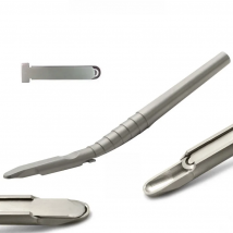 1 Pcs Dental Implant Bone Scraper Instrument Stainless Steel Tool Surgical Collector Straight and Curved for Choose