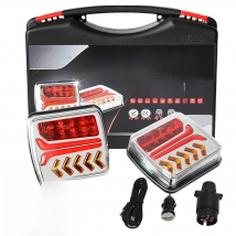 Wireless Magnetic LED Truck Trailer Tail Light Brake Light Lamp Kit WIth 7 Pin Plug Waterproof Towing Caravan Lorry RV Van