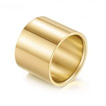 Trendy Titanium Steel Brushed Large Ring for Men Super Wide Matte Gold Color Men's Ring Big Finger Ring Male Jewelry B0958