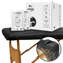 Foglio usa e getta SMS regolabile 95x220 cm Colore nero |   Confezione lenzuolo usa e getta per barella