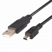 10pcs/lot 0.5M 1.0M 1.5M 2.0M Length USB 2.0 A Male to Male 5 Pin Mini USB Cable Data Charging Cable for MP3 MP4 Camera
