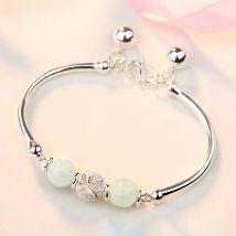 ZDADAN 925 Sterling Silver Jade Bracelet For Women Fashion Jewelry Accessories Gifts