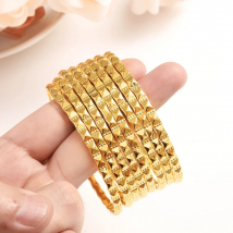 4pcs lady Luxury Gold Color Jewelry Bangles For Women Ethiopian African Dubai Bracelet Party wedding Gifts Ornament