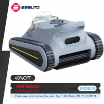 Seauto Crab Pro Roboter-Poolsauger, 45.000 Pa leistungsstarke Saugkraft, Wandklettern, geeignet für Wände und Böden mit 2200 Quadratfuß