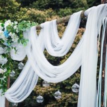 5/10m decorazione di nozze rotolo di Tulle Organza di cristallo tessuto trasparente per matrimonio