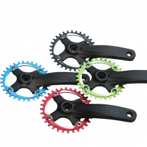 152 165 170 Bicycle Crank Arm MTB Bike Square Hole Crankset 30T 32T 34T 36T 38T Narrow Wide Single Speed Chainring Chainset