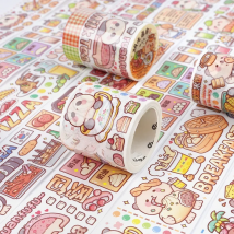1pcs/1lot Decorative Adhesive Tapes Milk bear Food small Mochi Masking Tapes Scrapbooking DIY Paper Japanese Stickers 3m
