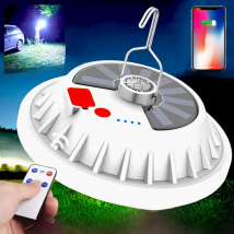 500W Powerful LED Bulb Solar Lamp Rechargeable 3600mah Remote Control Outdoor Camping Lantern Portable Emergency Market Light