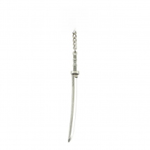 Factory Price Samurai Sword Pendant Key Ring Metal Chain Silver Color Men Car Gift Souvenirs Keychain Dropshipping