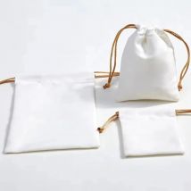 Custom Printed Soft Earring Necklace Storage Suede Jewelry Pouch Drawstring Jewelry Bag Packaging