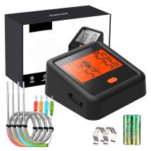 INKBIRD IDT-34C-B Digital Meat Thermometer Smart Bluetooth Portable BBQ Food Thermometermometer with 4 Probes for Indoor Outdoor