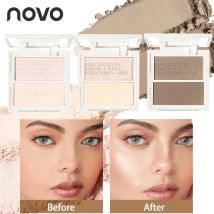 2-in-1-Highlighter- und Konturpalette – matt und schimmernd, langlebig, nicht fettend, Vitamin E, für alle Hauttöne