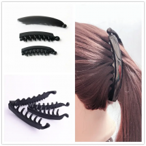 2021 Summer Hair Accessories Banana Hair Clip for Lady Environmental Abs Tines Crab for Hair Twist Hair Pin for Girls 2 Pieces