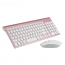 USB Spain Keyboard Wireless Mouse Set 102 Keys 2.4 GHz Ultra Thin Wireless Keyboard Mouse Set Full Size for Computer PC
