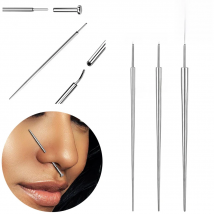 ZS 14/16/18G G23 Titanium Insertion Pin Taper for Threadless Jewelry Nostril Piercing Taper Push in Earrings Body Piercings Tool