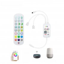 RGB Controller for LED Strip Lights DC5-24V WiFi / Remote Control for SMD5050 2835, Works with Alexa and Google Home